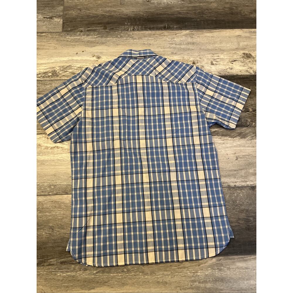 Levis Shirt Mens Large Blue Gray Western Pearl Snap White Tab Rodeo Ranch AMAZIN - Picture 8 of 9